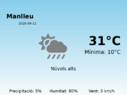 AEMET: El temps per a Manlleu – 11 de Abril de 2026