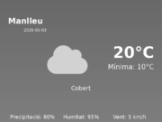Previsió de l’AEMET a Manlleu avui 3 de Maig de 2026
