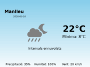 Predicció meteorològica: Manlleu, 10 de Maig de 2026