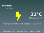 AEMET: El temps per a Manlleu – 22 de Maig de 2026