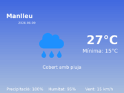 AEMET: El temps per a Manlleu – 9 de Juny de 2026