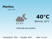 Predicció meteorològica: Manlleu, 8 de Juliol de 2026